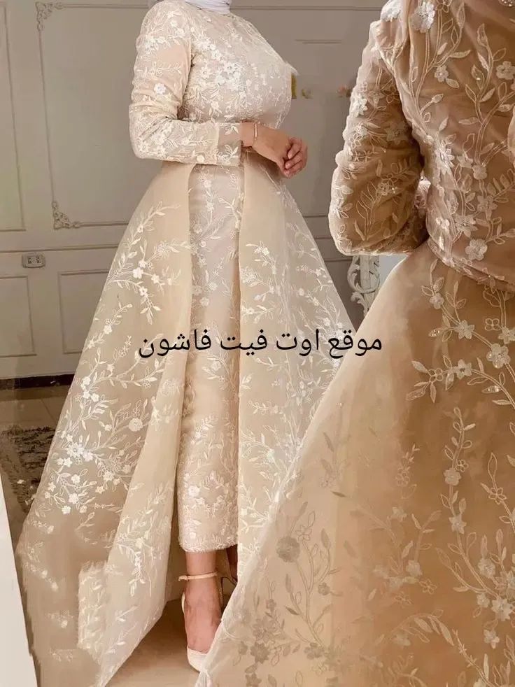 موضه فساتين 2024 فساتين سهره طويله للمحجبات 2024